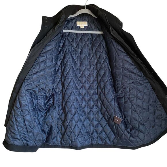 Michael Kors Field Truck Wool Jacket Coat Men's L Black Quilted Lined Minimalist - Picture 12 of 12